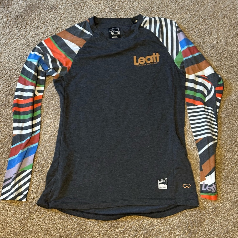 Leatt Striped Long Sleeve MTB Jersey